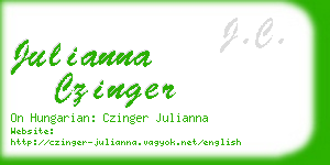 julianna czinger business card